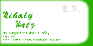 mihaly watz business card